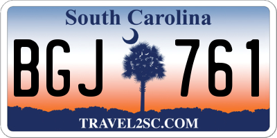 SC license plate BGJ761
