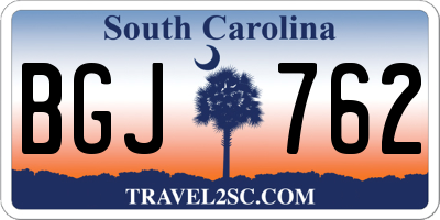 SC license plate BGJ762