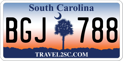 SC license plate BGJ788