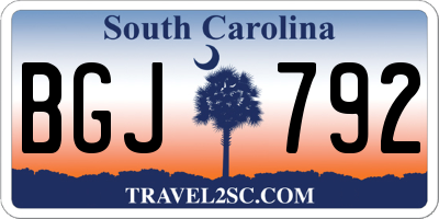 SC license plate BGJ792
