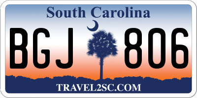 SC license plate BGJ806