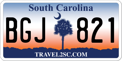 SC license plate BGJ821