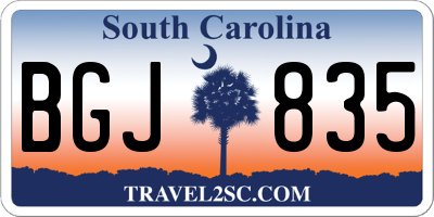 SC license plate BGJ835
