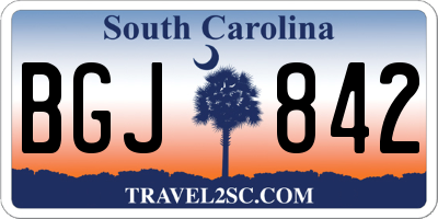 SC license plate BGJ842