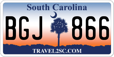 SC license plate BGJ866