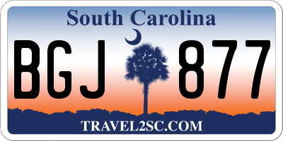 SC license plate BGJ877