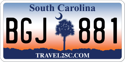 SC license plate BGJ881