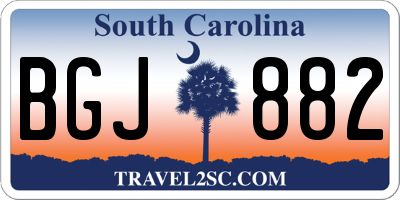 SC license plate BGJ882