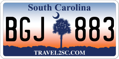 SC license plate BGJ883