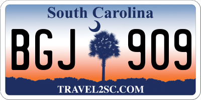 SC license plate BGJ909