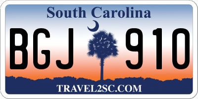 SC license plate BGJ910