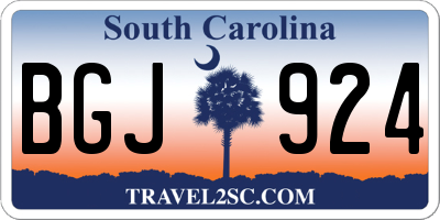SC license plate BGJ924