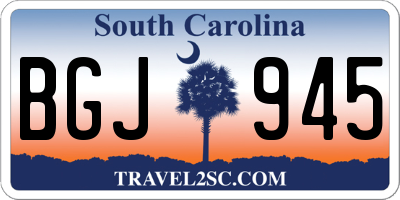SC license plate BGJ945