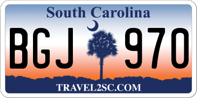 SC license plate BGJ970