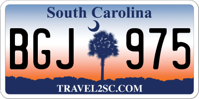 SC license plate BGJ975