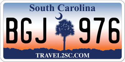 SC license plate BGJ976