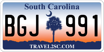 SC license plate BGJ991