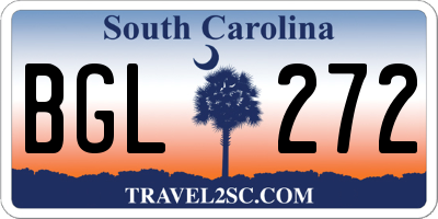 SC license plate BGL272
