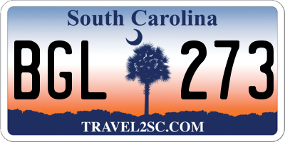 SC license plate BGL273