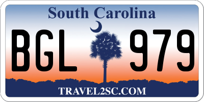 SC license plate BGL979