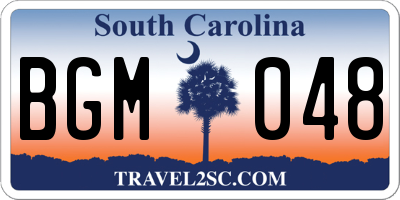 SC license plate BGM048