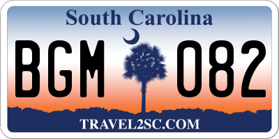 SC license plate BGM082