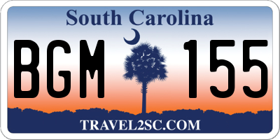 SC license plate BGM155