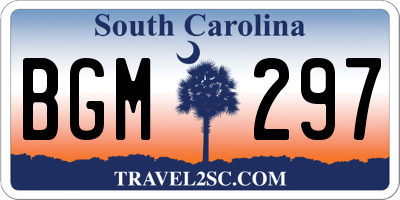 SC license plate BGM297