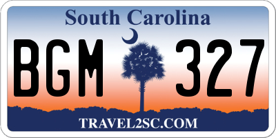 SC license plate BGM327