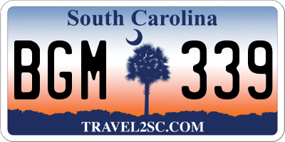 SC license plate BGM339