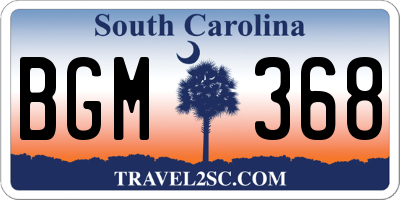 SC license plate BGM368