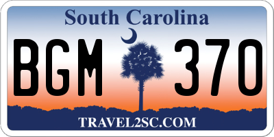 SC license plate BGM370