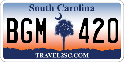 SC license plate BGM420