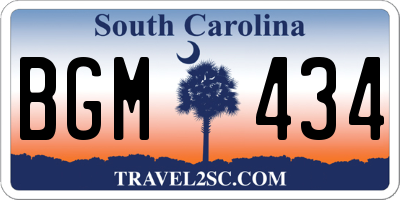 SC license plate BGM434