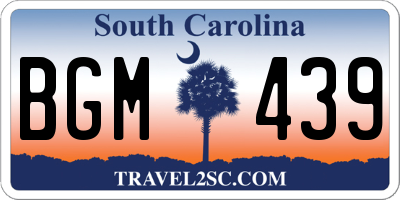 SC license plate BGM439
