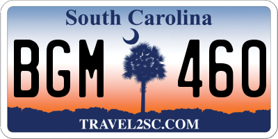 SC license plate BGM460