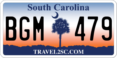 SC license plate BGM479