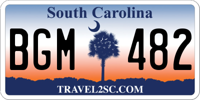 SC license plate BGM482