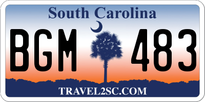 SC license plate BGM483