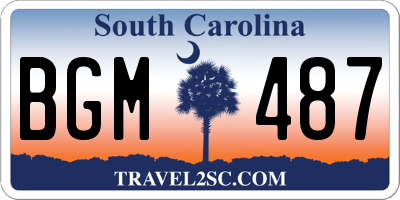 SC license plate BGM487