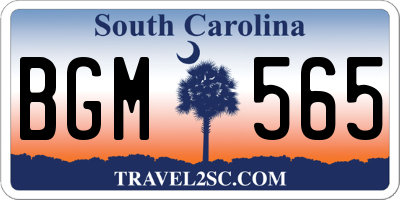 SC license plate BGM565