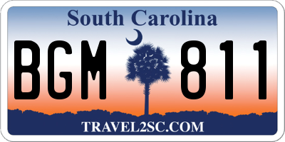 SC license plate BGM811