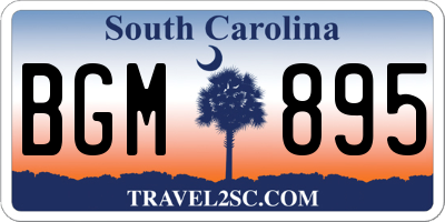 SC license plate BGM895