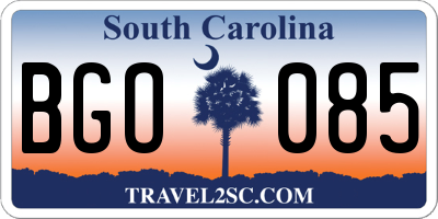 SC license plate BGO085