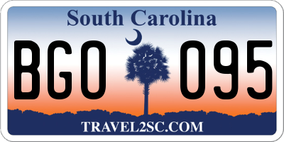 SC license plate BGO095