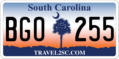 SC license plate BGO255