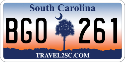 SC license plate BGO261
