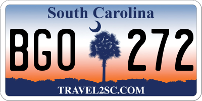 SC license plate BGO272