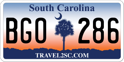 SC license plate BGO286
