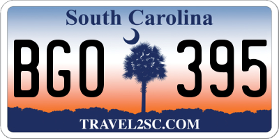 SC license plate BGO395